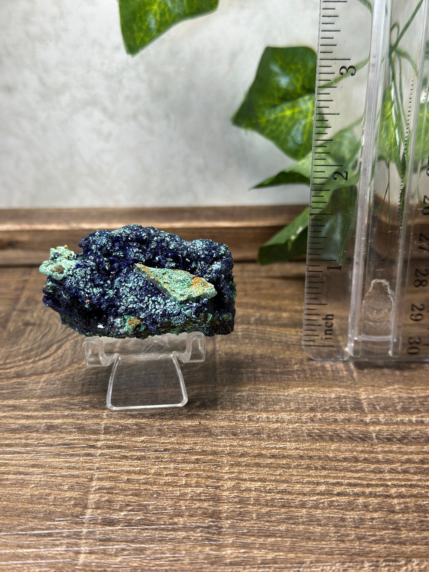 Azurite with Malachite