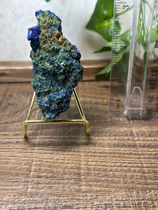 Azurite with Malachite