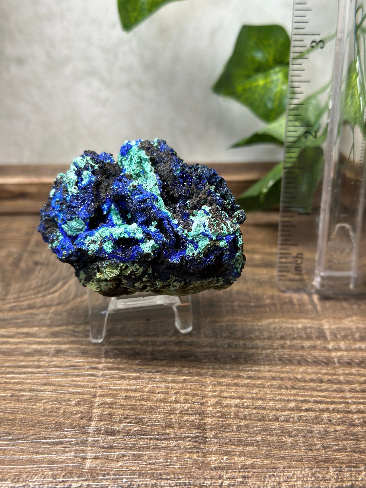 Azurite with Malachite