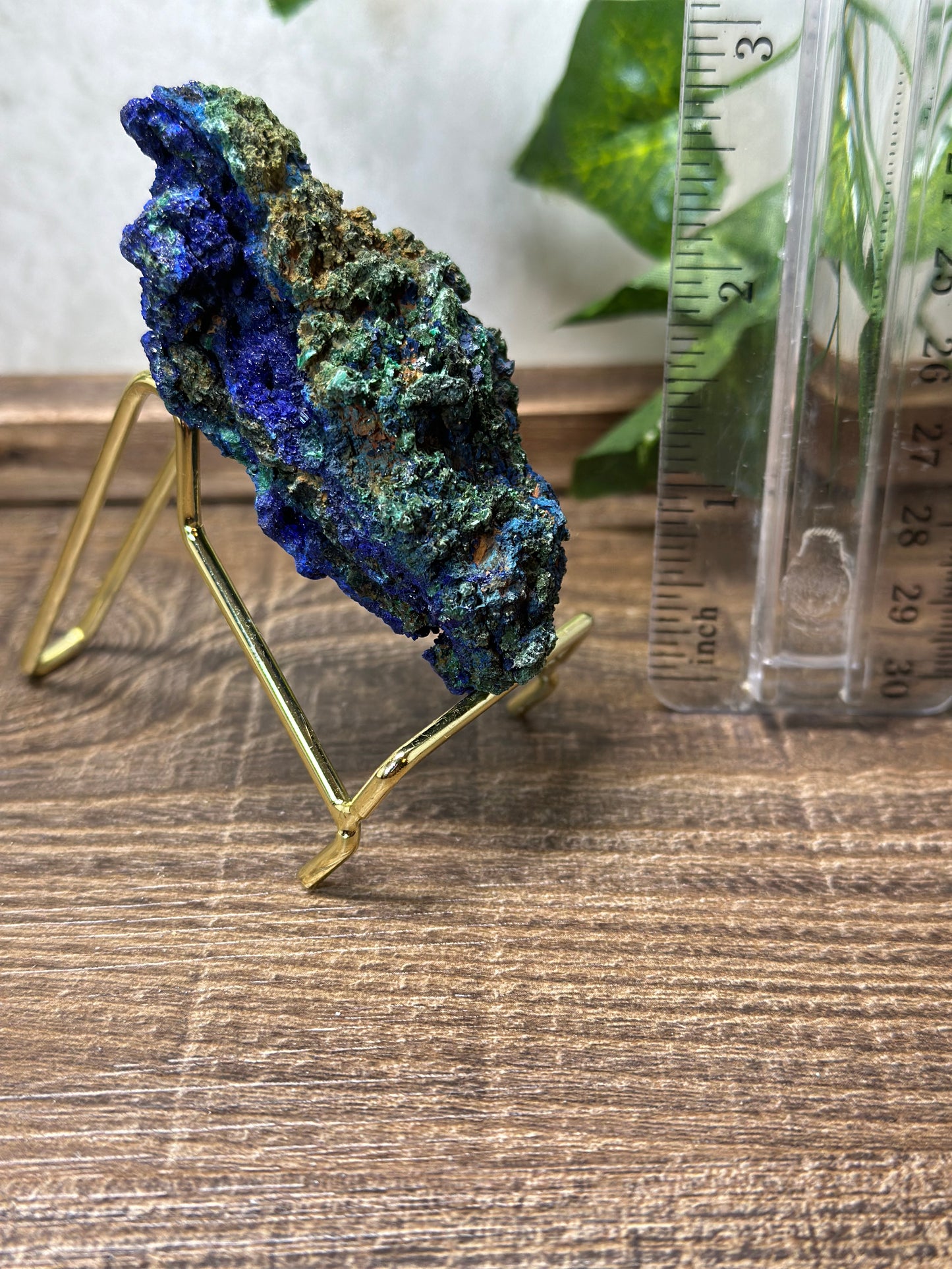 Azurite with Malachite