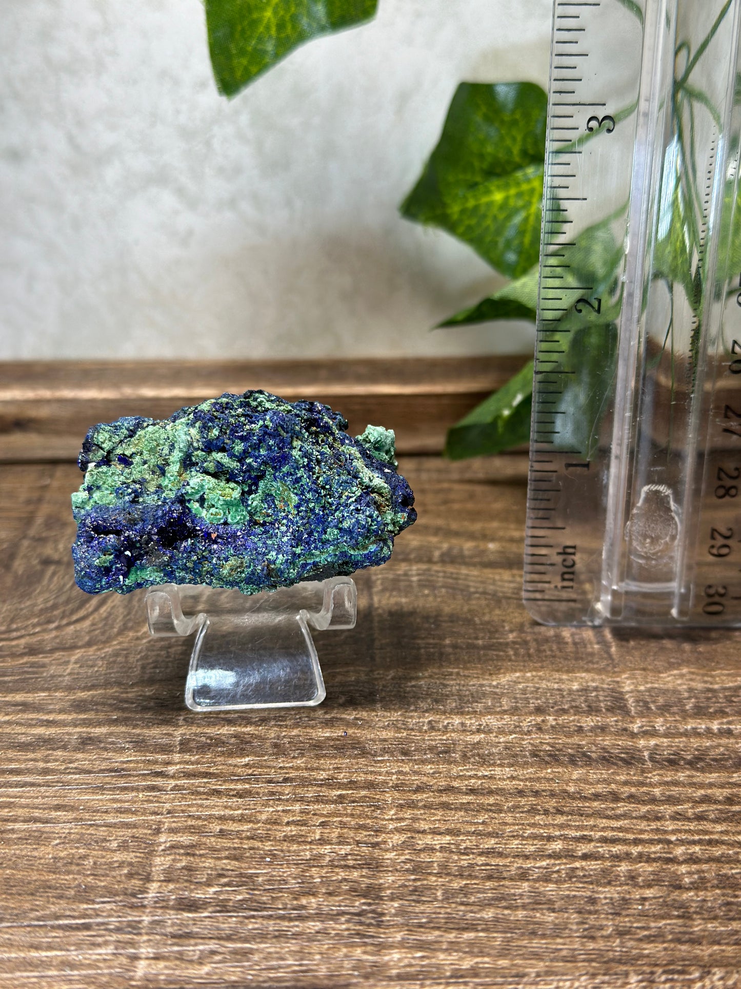 Azurite with Malachite