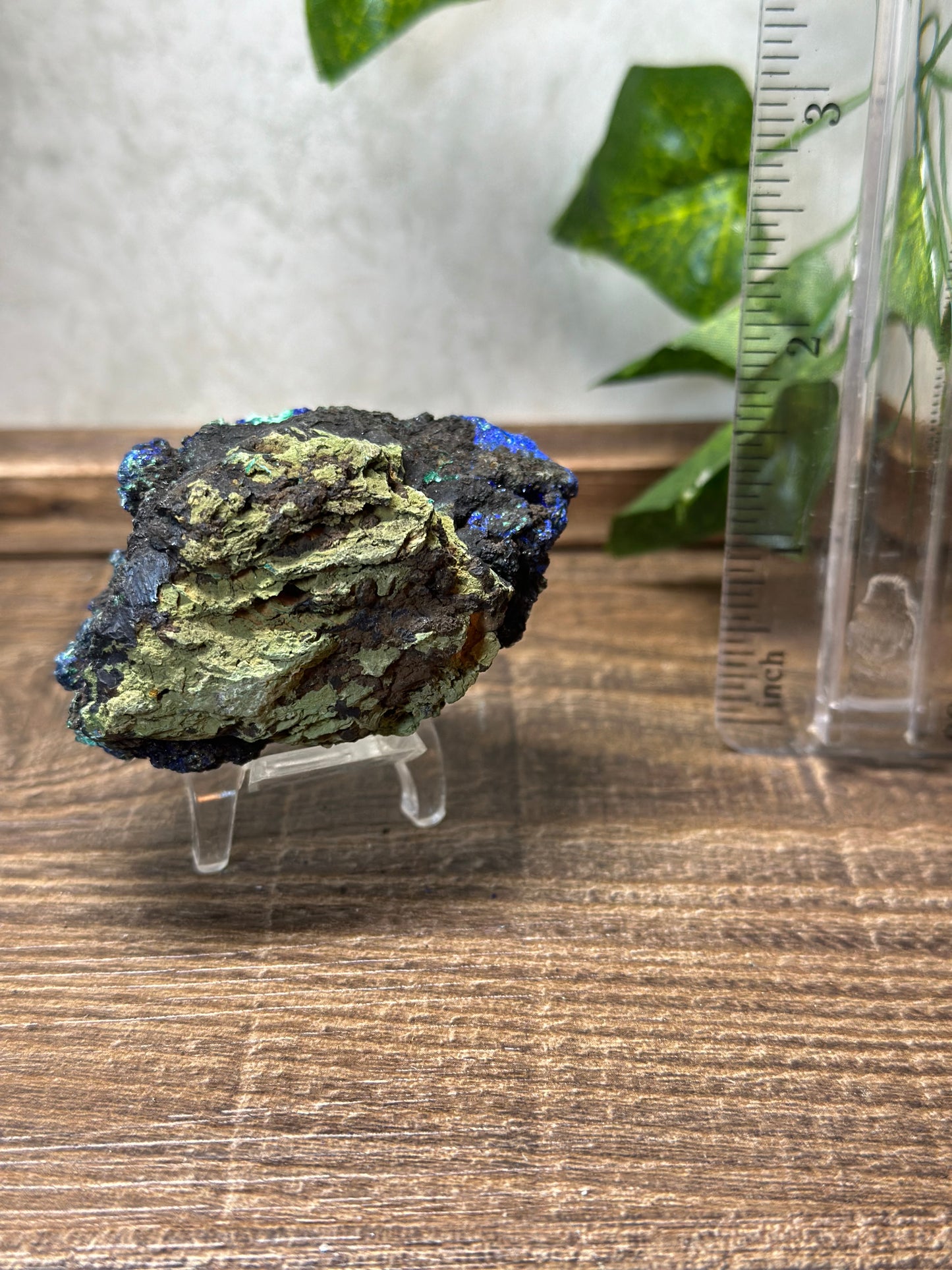 Azurite with Malachite