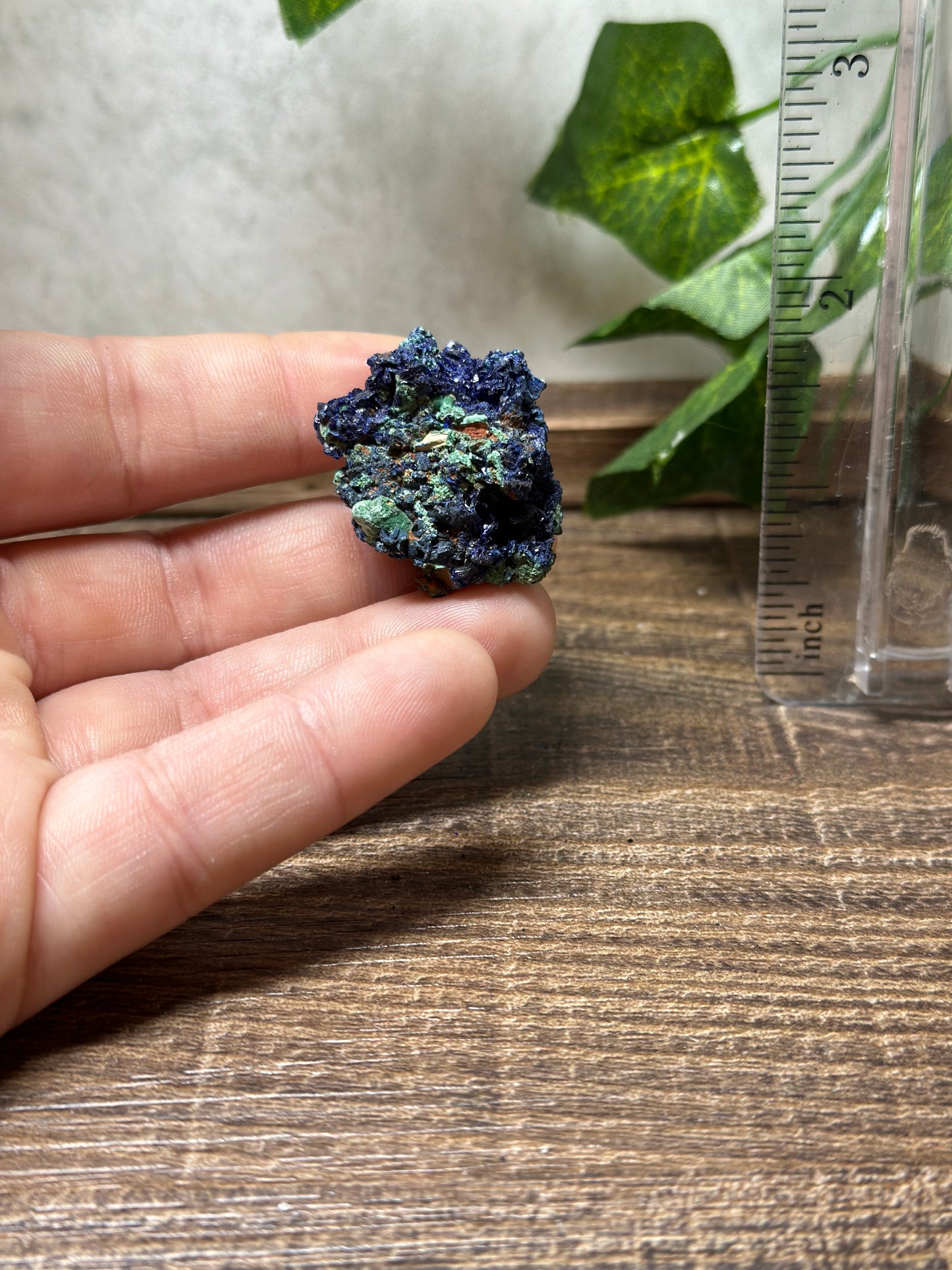 Azurite with Malachite