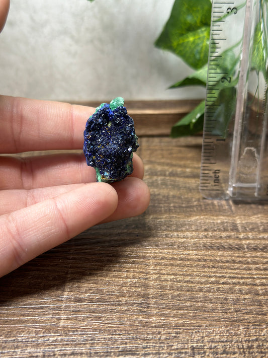 Azurite with Malachite