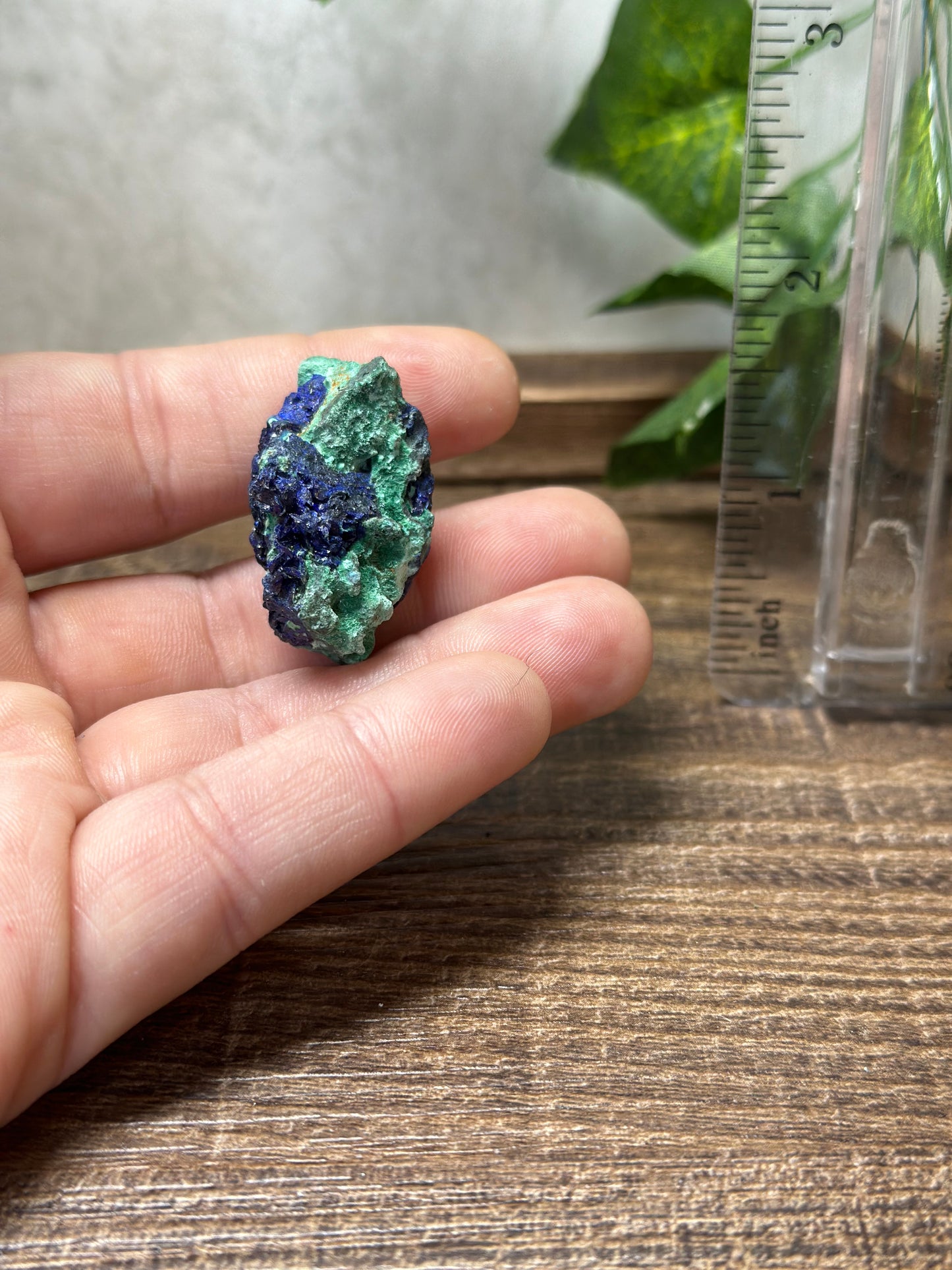 Azurite with Malachite