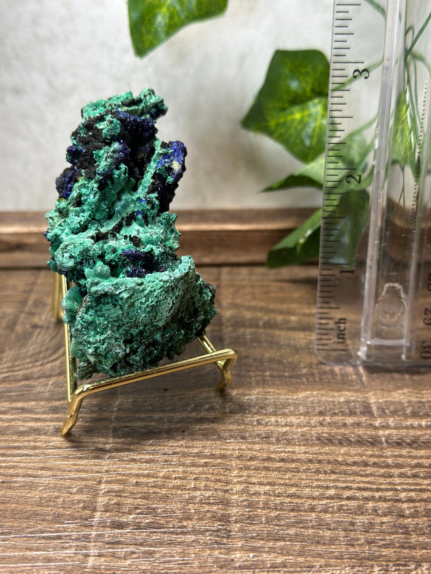 Azurite with Malachite