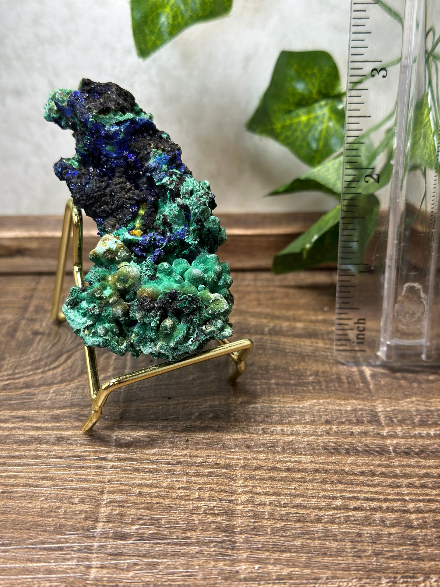 Azurite with Malachite